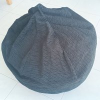 Black fabric beanbag